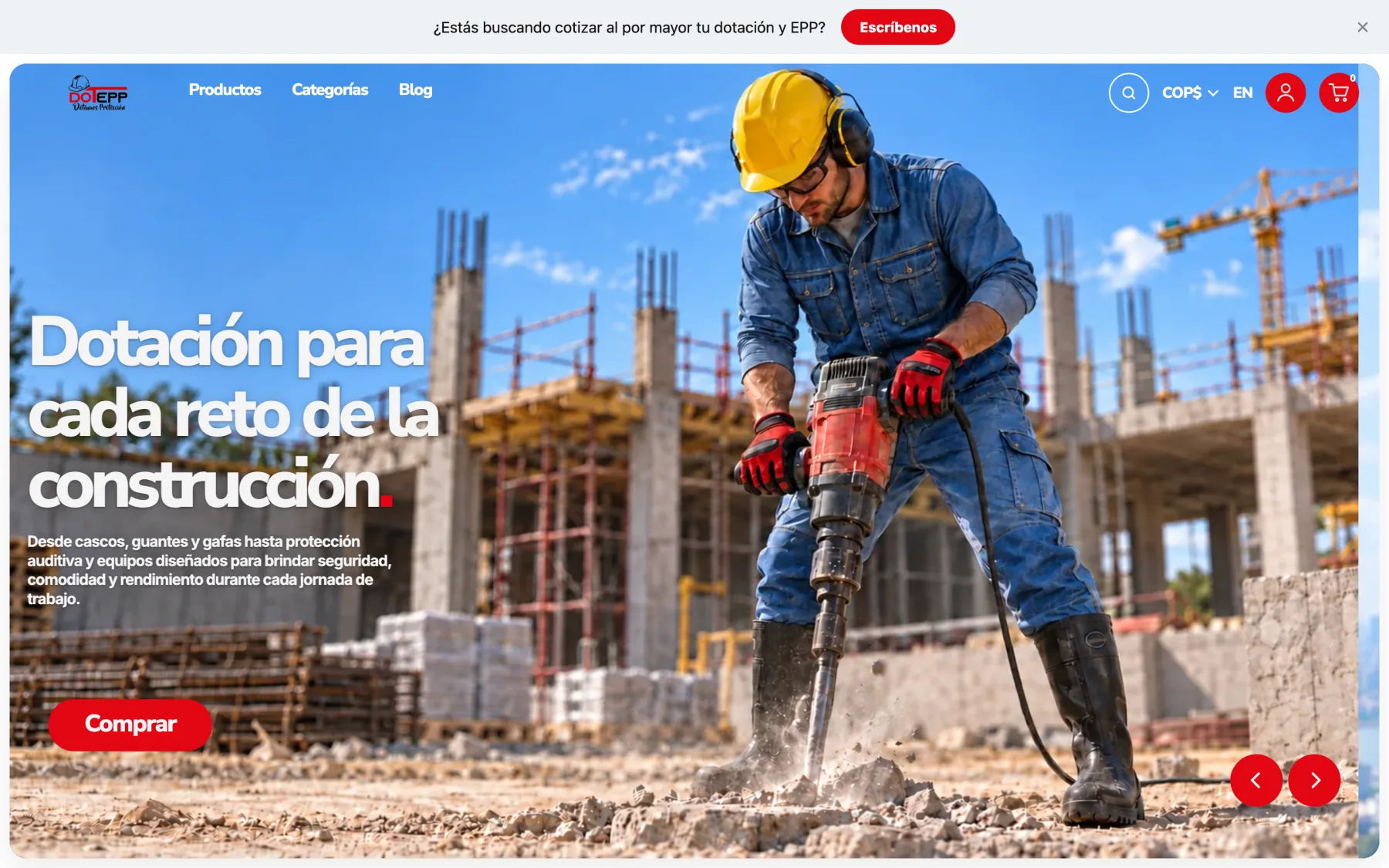 Eppy Dotaciones — Tienda de dotación y EPP para equipos de construcción