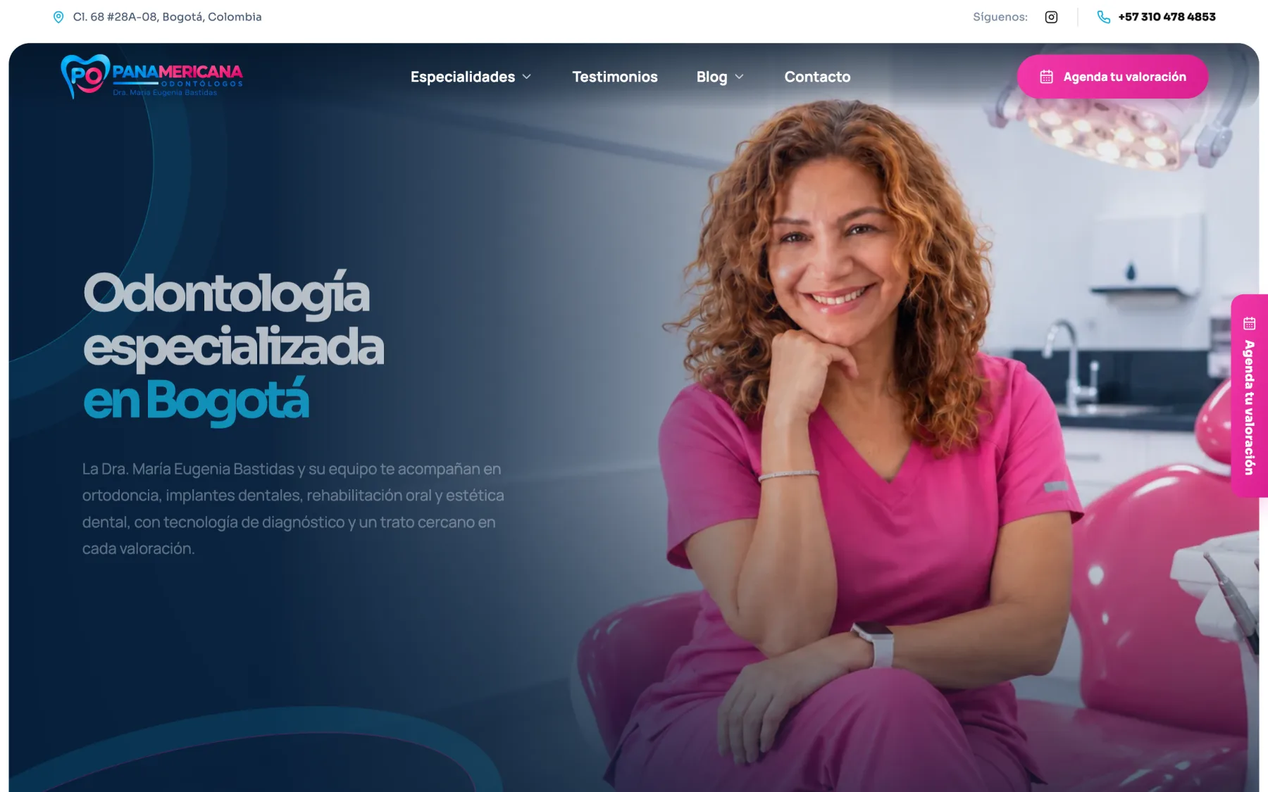 Panamericana Odontólogos — Sitio de odontología especializada que agenda citas